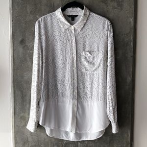 Banana Republic Button Down Polka Dot Color Block